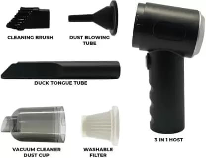 ChaiMoksha Portable Car Vacuum Cleaner — 3-in-1 Wireless Handheld with Blower & Air Duster