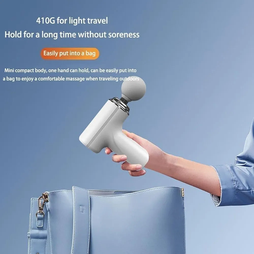 ChaiMoksha Mini Massage Gun — 6 Speed Deep Tissue Massager for Body, Neck, Back & Feet