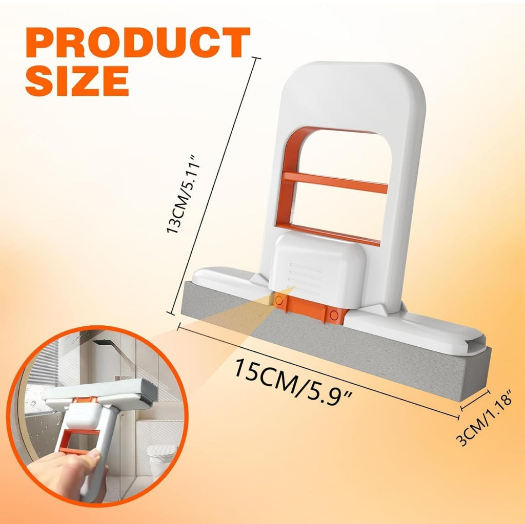 ChaiMoksha Mini Foldable Desktop Mop — Self-Squeeze Sponge Mop for Wet & Dry Use