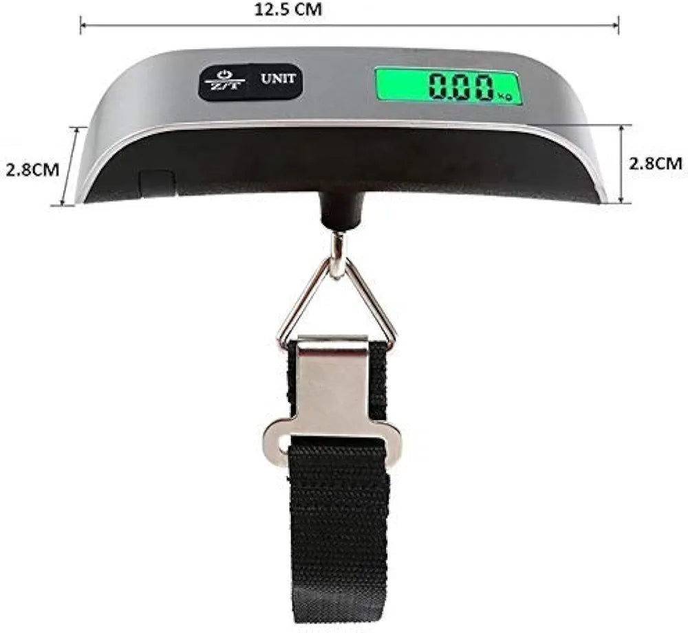 ChaiMoksha Digital Luggage Scale — 50kg Hanging Scale with Temperature Sensor