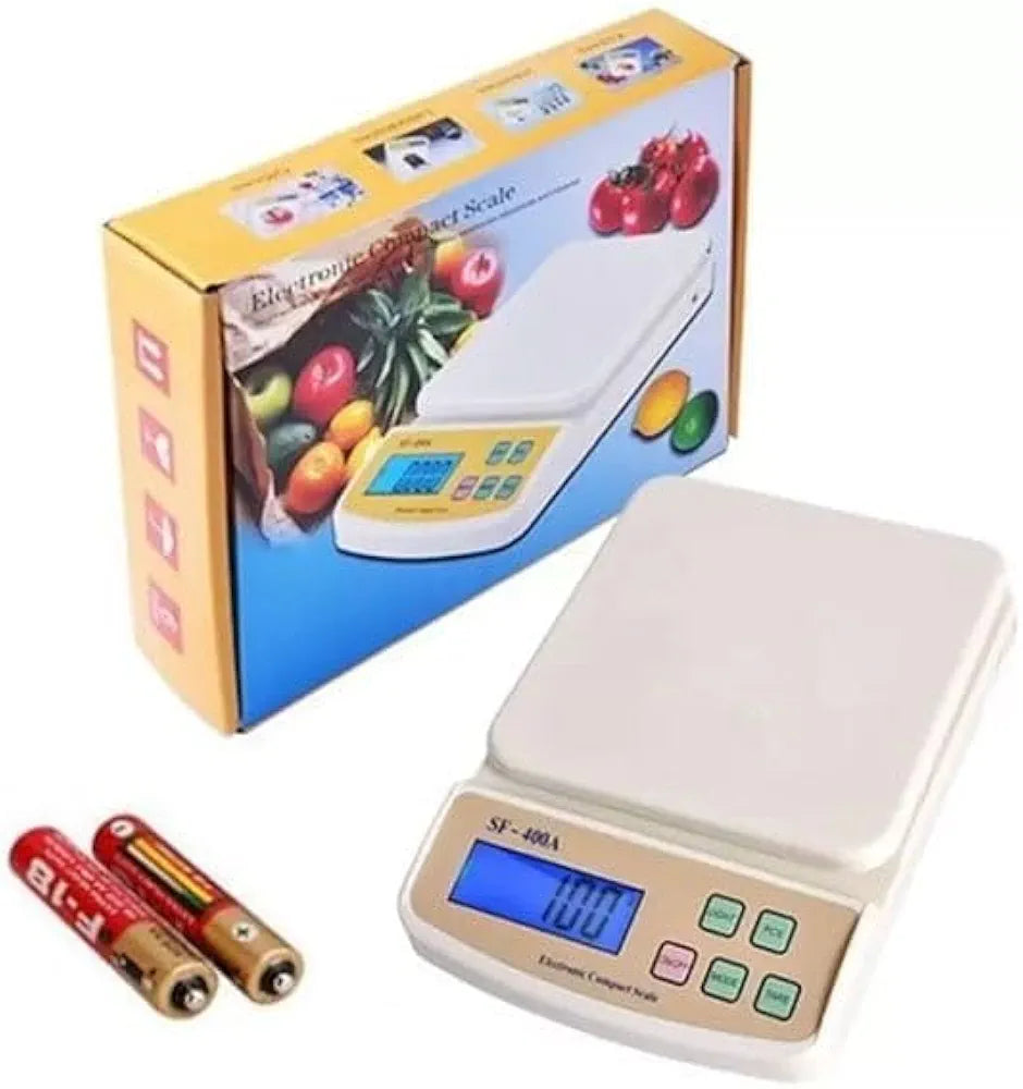 ChaiMoksha Digital Kitchen Scale — 10kg Compact Food Weight Machine with Tare Function
