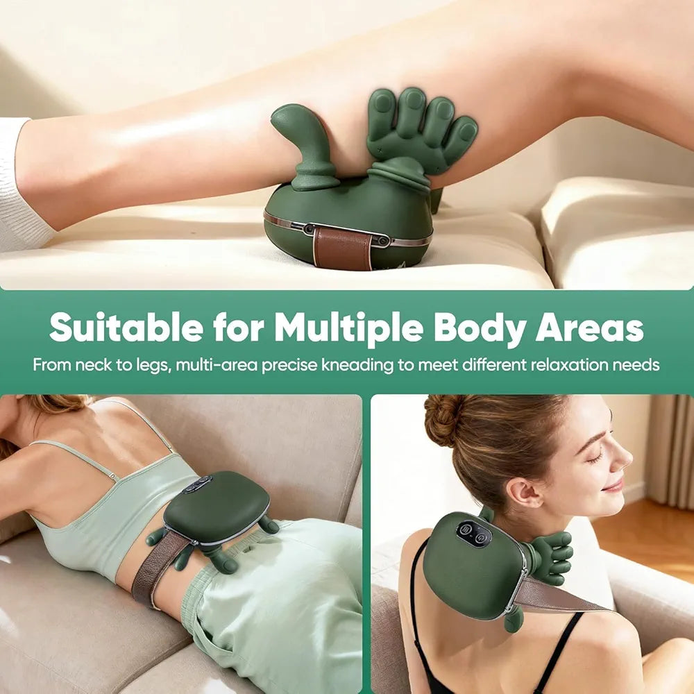 ChaiMoksha Heated Massager — Deep Tissue 4D Shiatsu Relief for Neck & Back