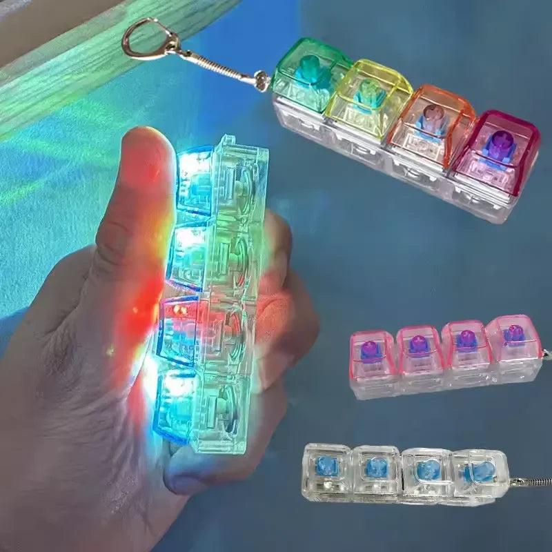 ChaiMoksha LED Keyboard Keychain — Mechanical Switch Tester & Satisfying Fidget Toy