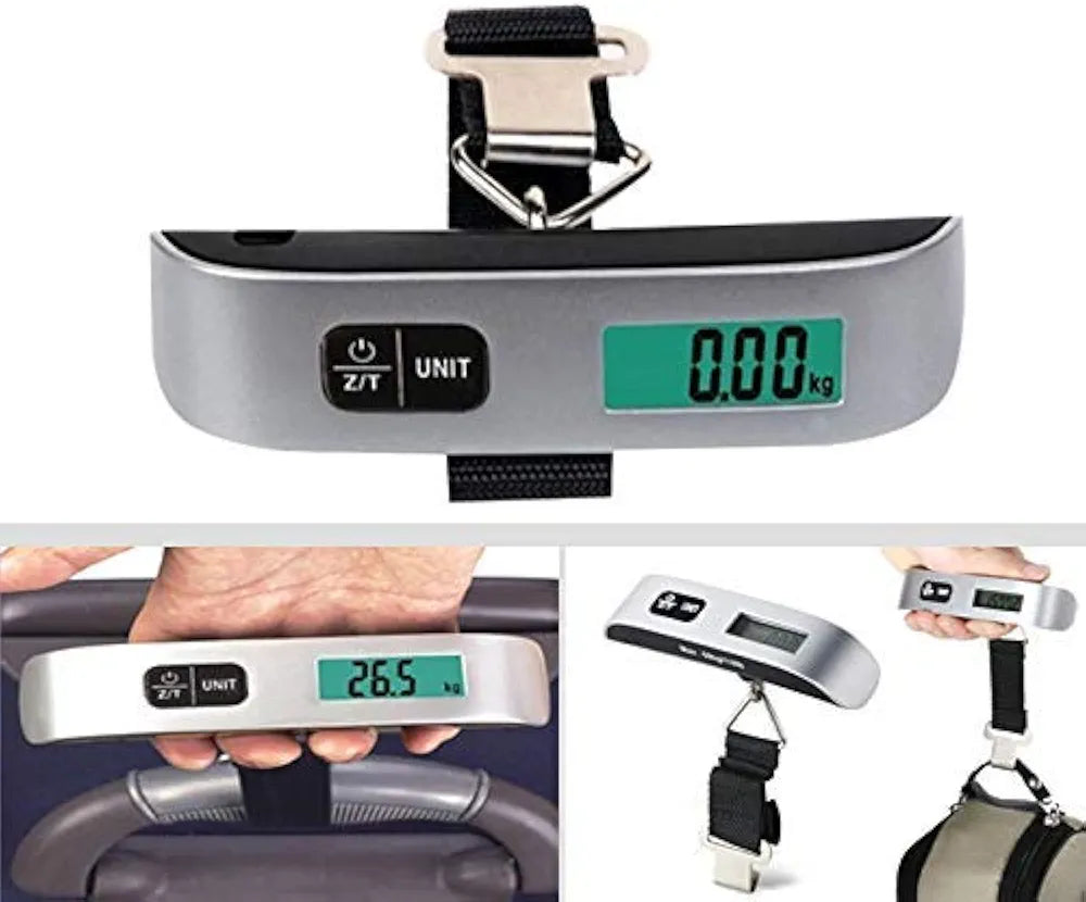 ChaiMoksha Digital Luggage Scale — 50kg Hanging Scale with Temperature Sensor