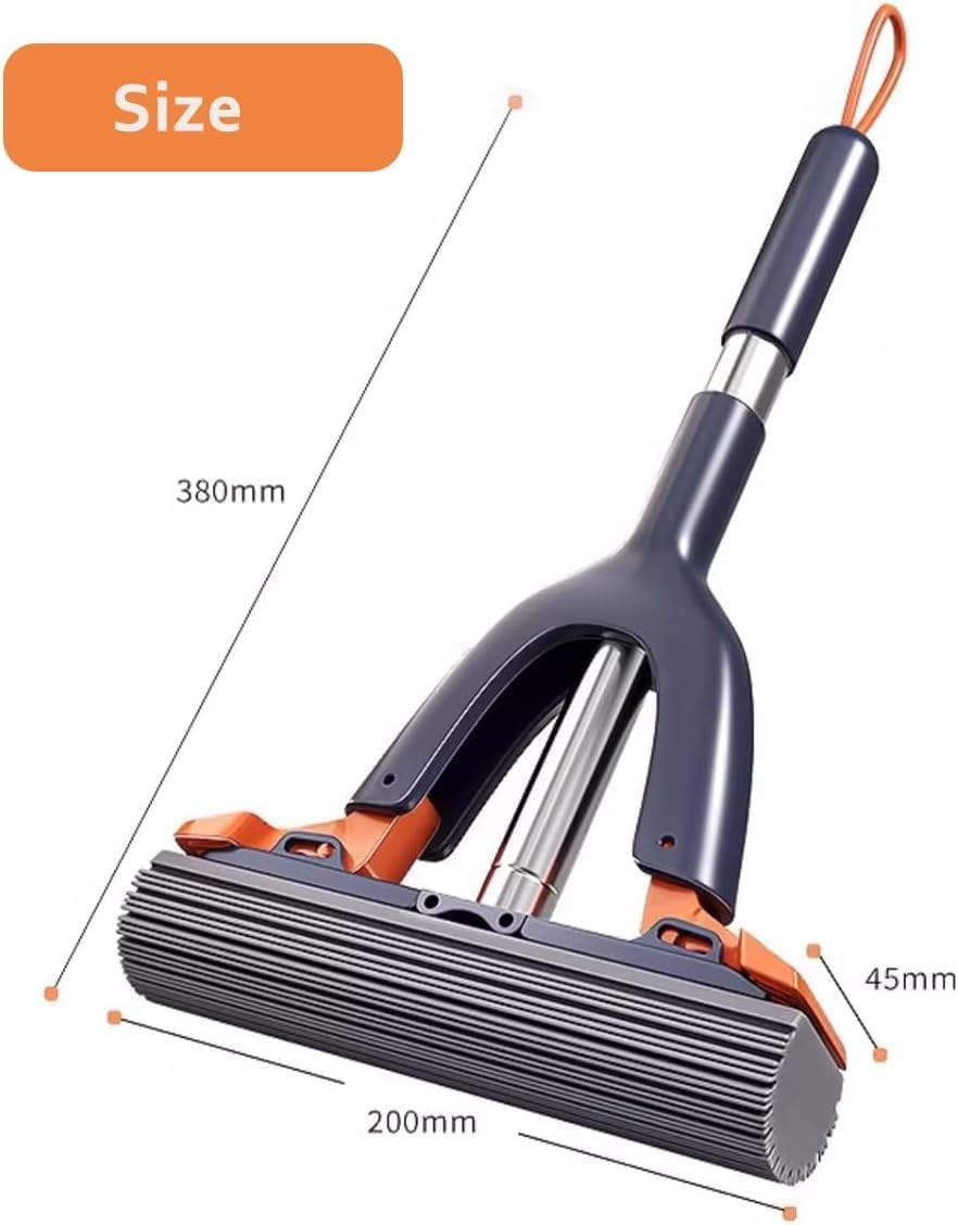 ChaiMoksha Portable Mini Cleaning Mop — Strong Absorbent Magic Sponge Mop, Wet & Dry Use, Self-Squeeze for Bathroom, Kitchen & Car