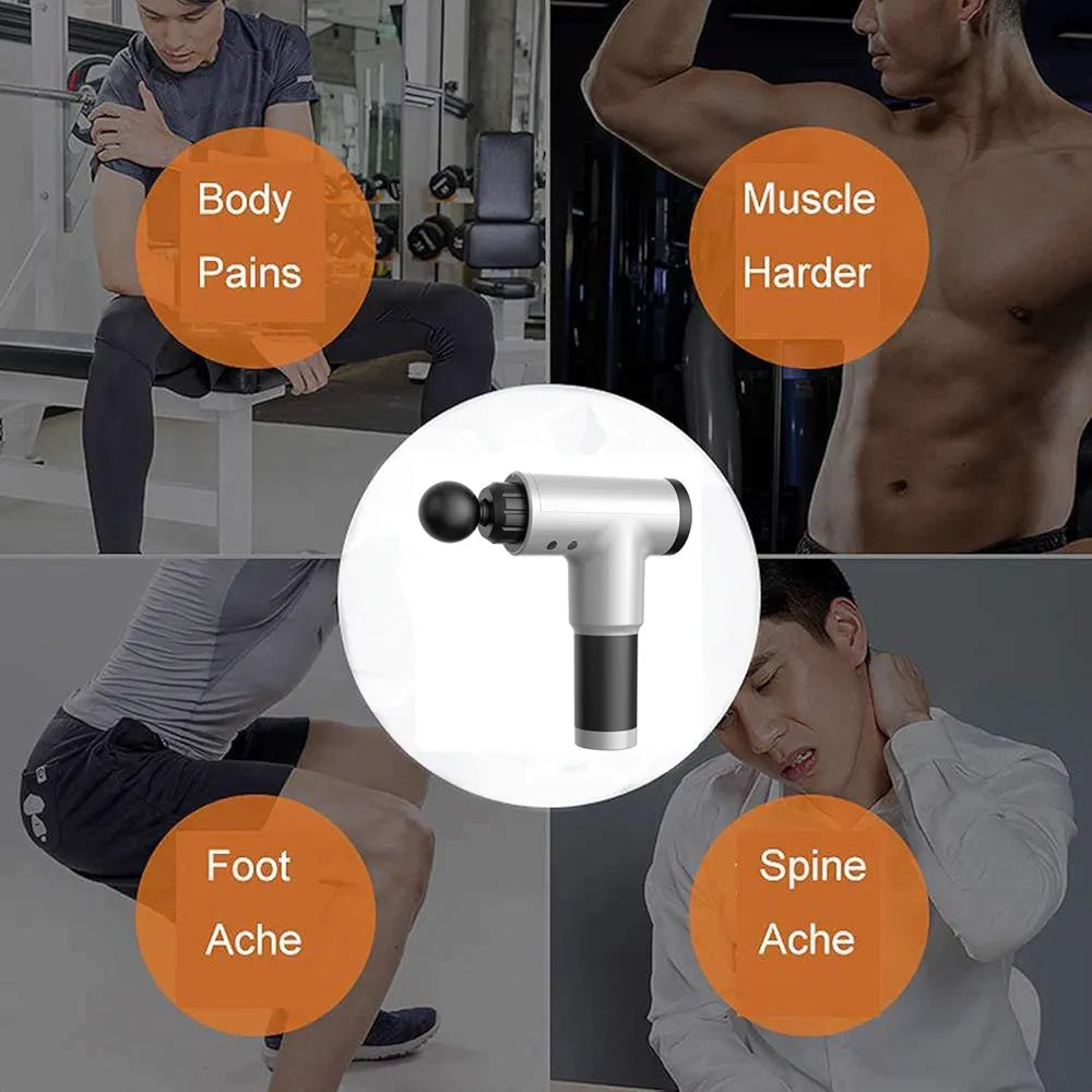 ChaiMoksha Electric Massage Gun — Deep Tissue Percussion Massager for Pain Relief & Recovery