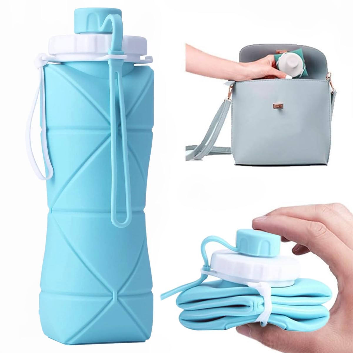 ChaiMoksha Folding Silicone Water Bottle — Stay Hydrated Anywhere, Anytime