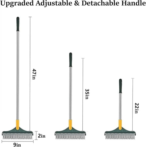 ChaiMoksha 3-in-1 Bathroom Brush — 180° Rotating Scrubber, Wiper & Long Handle