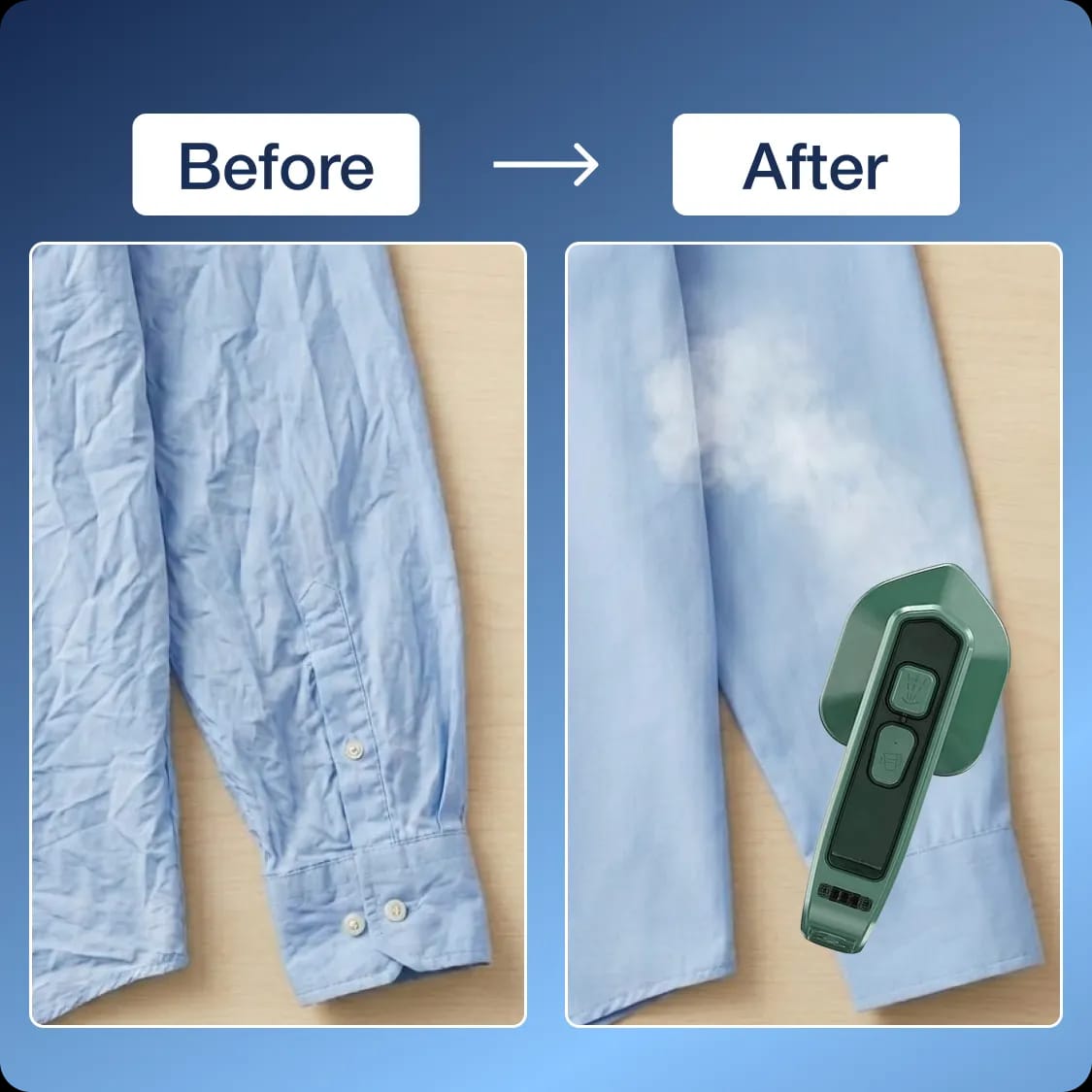 ChaiMoksha Portable Handheld Steam Iron — Wrinkle-Free Clothes in Seconds, Anywhere