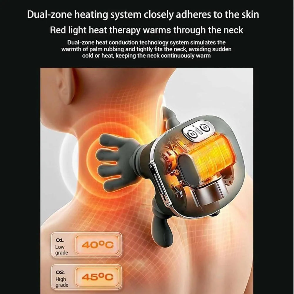 ChaiMoksha Heated Massager — Deep Tissue 4D Shiatsu Relief for Neck & Back