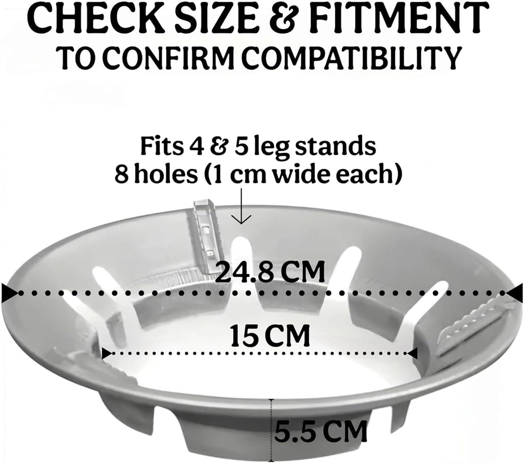 ChaiMoksha Gas Saver Burner Stand — Windproof Energy Saving Stove Stand for 4 & 5 Leg Gas Stoves
