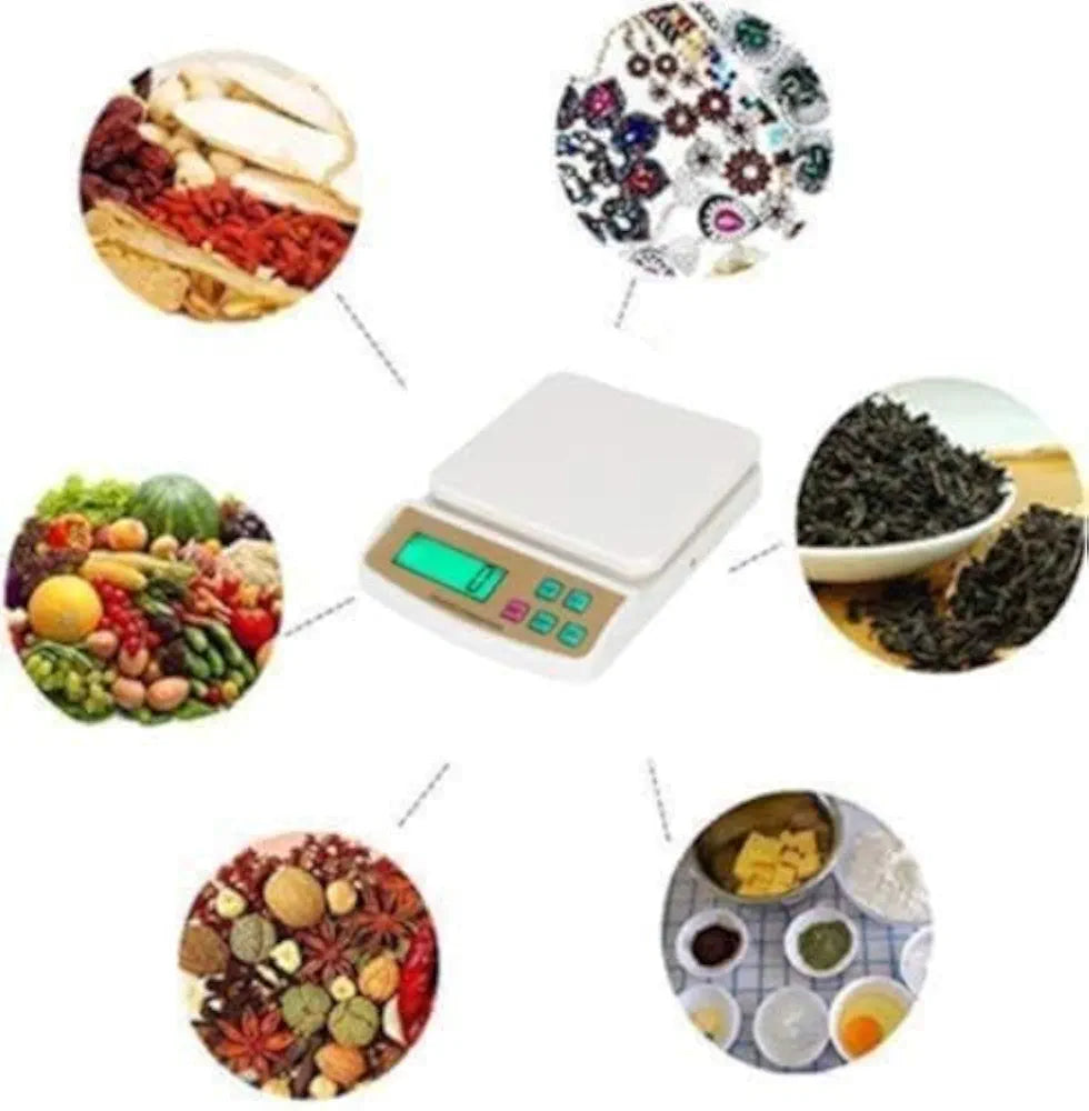 ChaiMoksha Digital Kitchen Scale — 10kg Compact Food Weight Machine with Tare Function