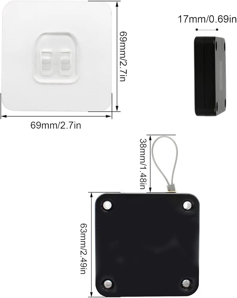 ChaiMoksha Automatic Door Closer — Steel Drawstring Auto Closer for Screen, Sliding & Home Doors