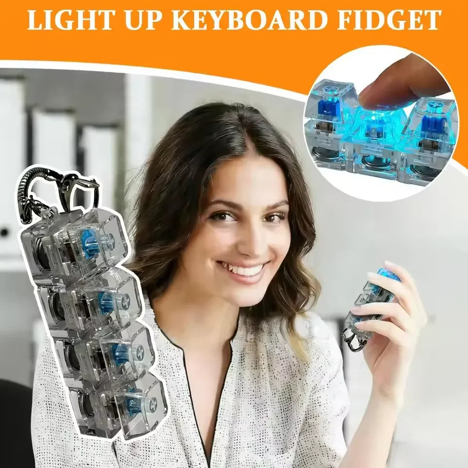 ChaiMoksha LED Keyboard Keychain — Mechanical Switch Tester & Satisfying Fidget Toy