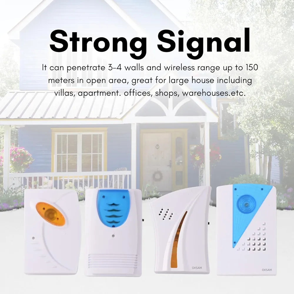 ChaiMoksha Wireless Doorbell — 100ft Range, 32 Melodies & LED Flash