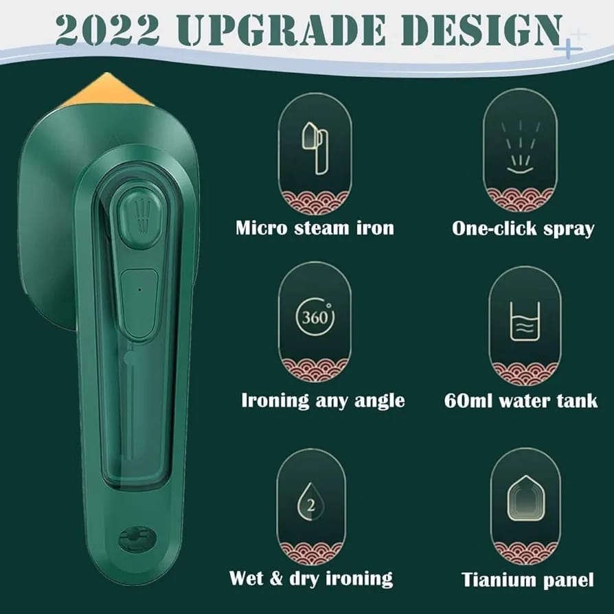 ChaiMoksha Portable Handheld Steam Iron — Wrinkle-Free Clothes in Seconds, Anywhere