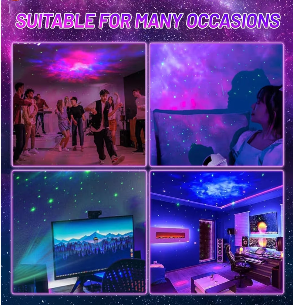 ChaiMoksha Astronaut Galaxy Projector — 360° Rotating Night Light with Remote & Timer