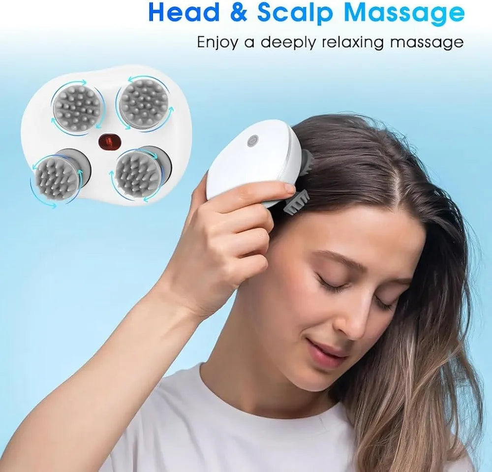 ChaiMoksha Rechargeable Scalp Massager — Soft Silicone Head & Hair Growth Massager