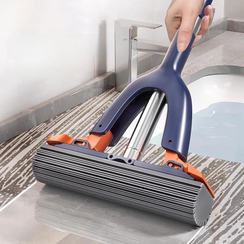 ChaiMoksha Portable Mini Cleaning Mop — Strong Absorbent Magic Sponge Mop, Wet & Dry Use, Self-Squeeze for Bathroom, Kitchen & Car