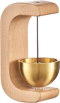 ChaiMoksha Premium Wooden Brass Bell — Handcrafted Chime with Stand