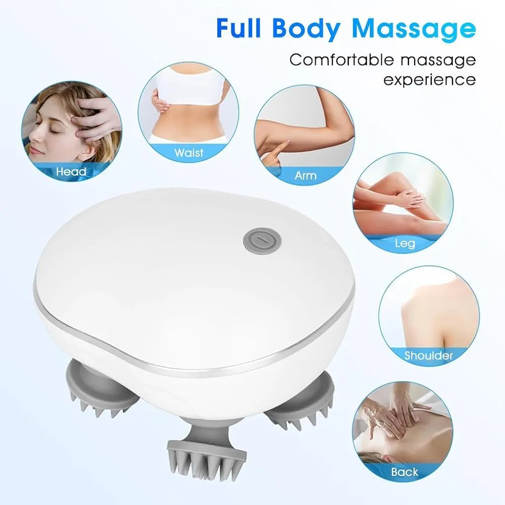 ChaiMoksha Rechargeable Scalp Massager — Soft Silicone Head & Hair Growth Massager