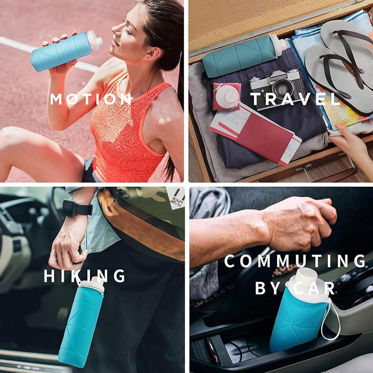 ChaiMoksha Folding Silicone Water Bottle — Stay Hydrated Anywhere, Anytime