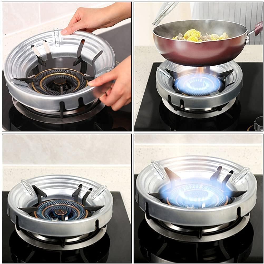 ChaiMoksha Gas Saver Burner Stand — Windproof Energy Saving Stove Stand for 4 & 5 Leg Gas Stoves
