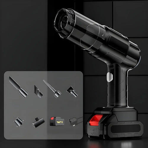 ChaiMoksha 3-in-1 Wireless Car Vacuum Cleaner — 18000PA, 120W Brushless Motor, 50-60 Min Runtime