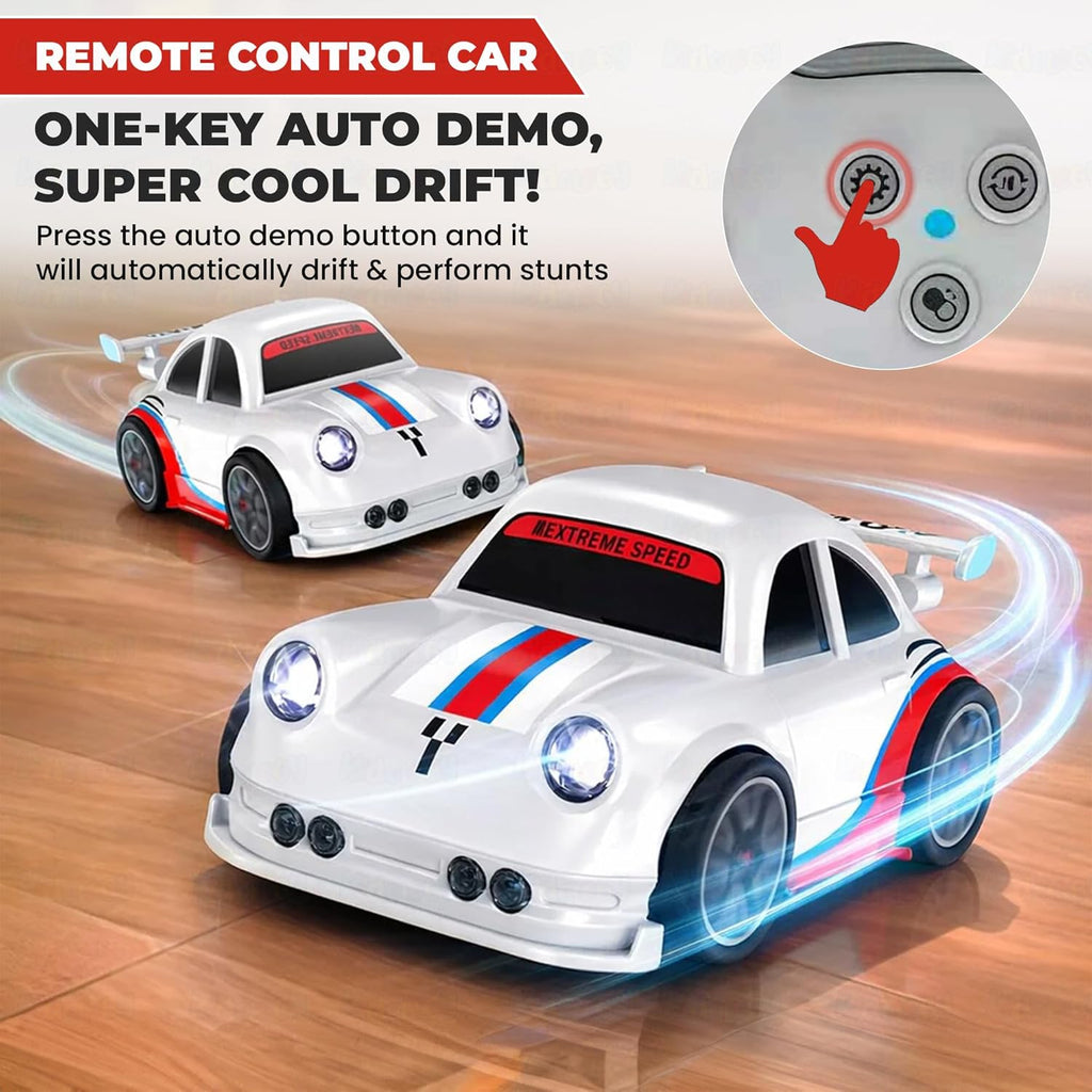 ChaiMoksha RC Racing Car — LED Lights, 360° Stunts & Smart Sensor Control for Kids