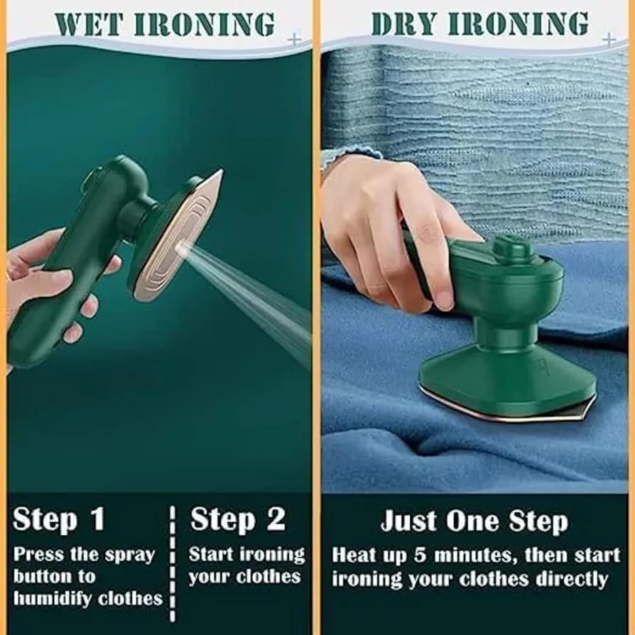 ChaiMoksha Portable Handheld Steam Iron — Wrinkle-Free Clothes in Seconds, Anywhere