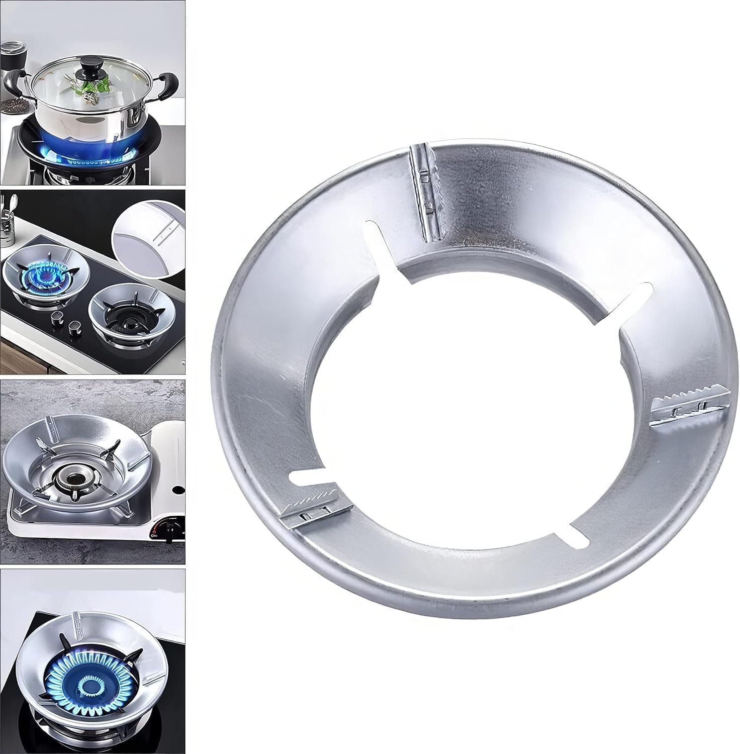 ChaiMoksha Gas Saver Burner Stand — Windproof Energy Saving Stove Stand for 4 & 5 Leg Gas Stoves
