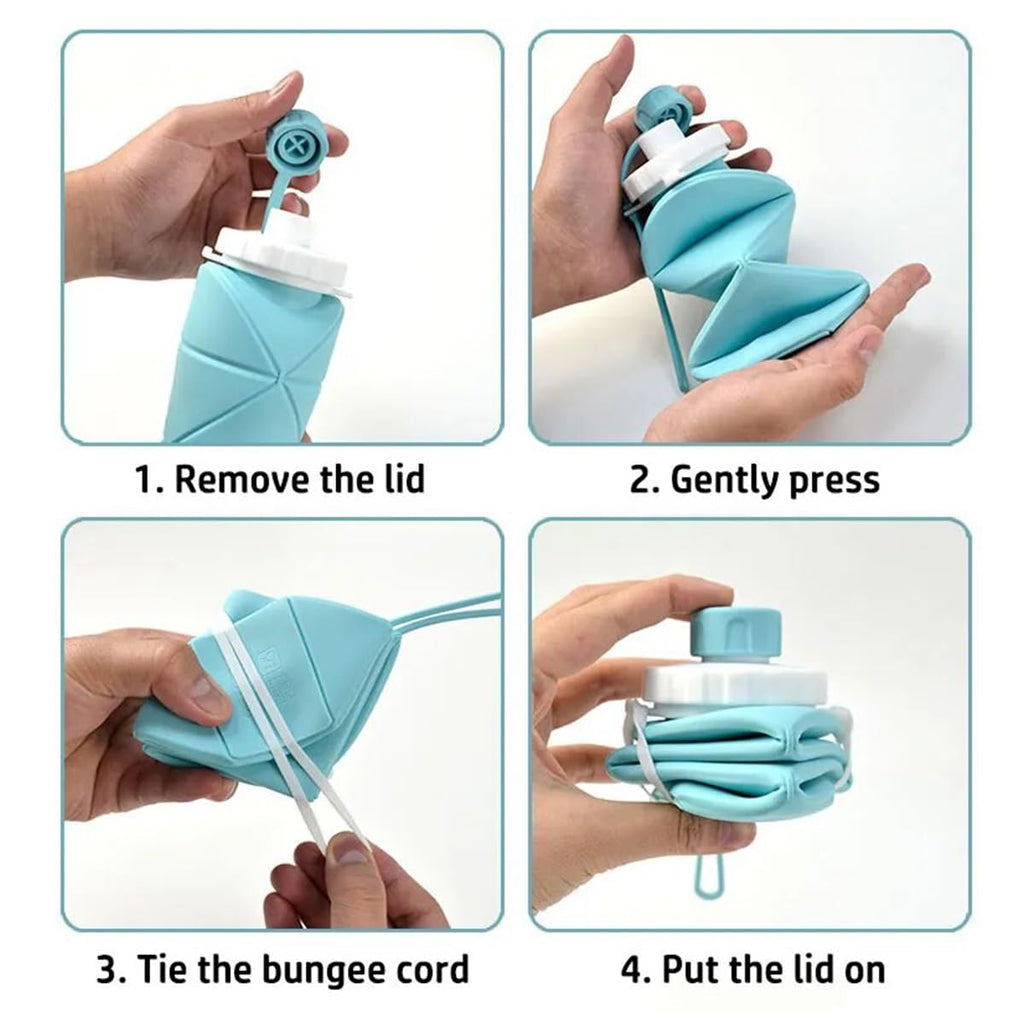 ChaiMoksha Folding Silicone Water Bottle — Stay Hydrated Anywhere, Anytime