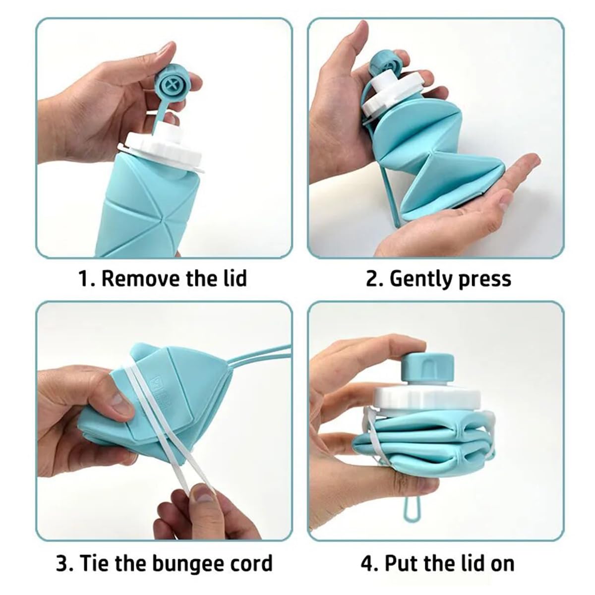 ChaiMoksha Folding Silicone Water Bottle — Stay Hydrated Anywhere, Anytime