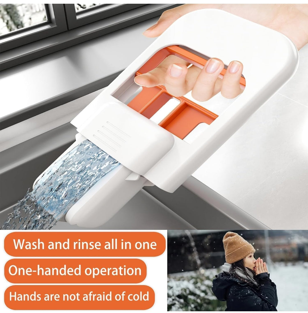 ChaiMoksha Mini Foldable Desktop Mop — Self-Squeeze Sponge Mop for Wet & Dry Use