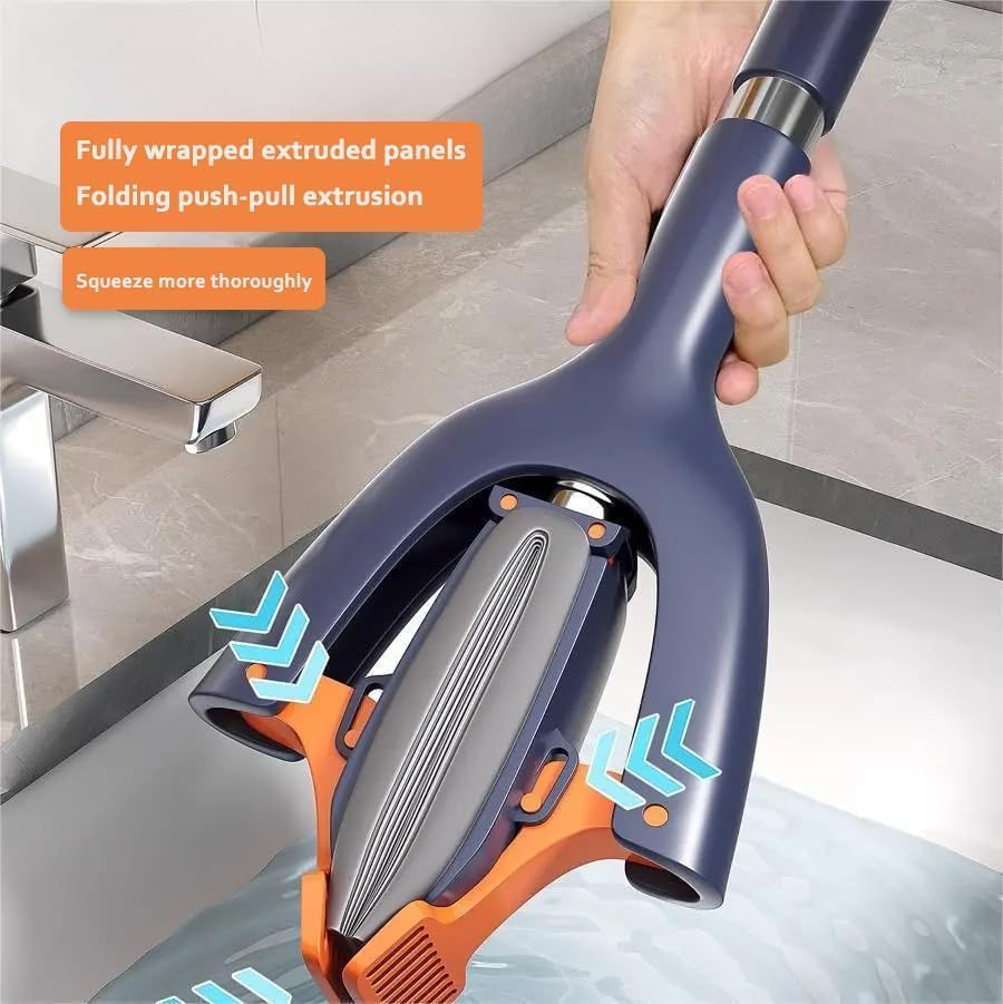 ChaiMoksha Portable Mini Cleaning Mop — Strong Absorbent Magic Sponge Mop, Wet & Dry Use, Self-Squeeze for Bathroom, Kitchen & Car