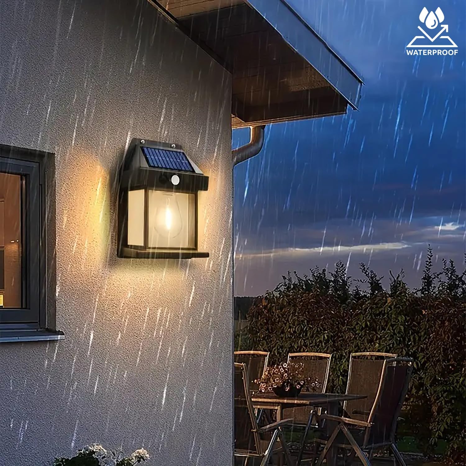 ChaiMoksha Solar Wall Light with Motion Sensor — Smart Security Lighting, Zero Electricity